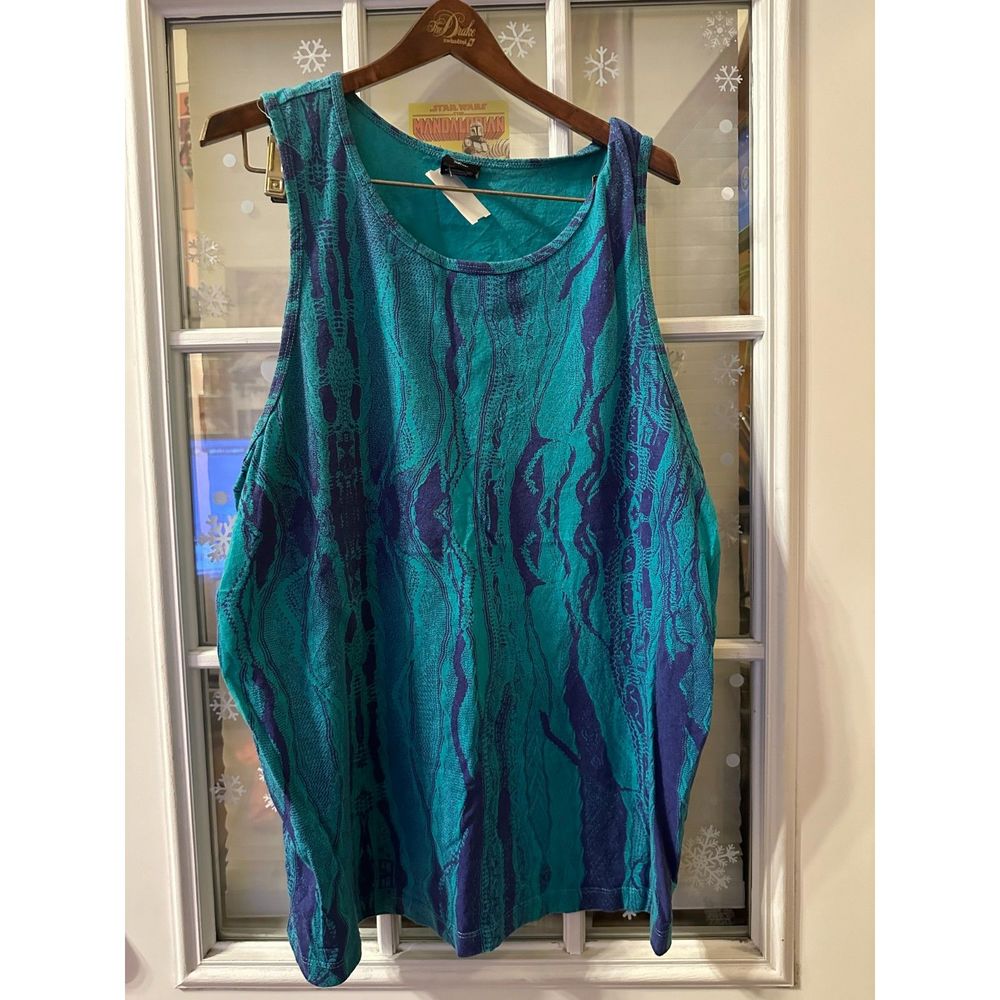 Rock Smith Blue Snake Pattern Tank Top